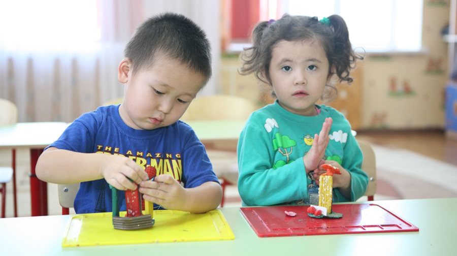 3-4 jastaǵy balalardyń 55 % balabaqshaǵa barady